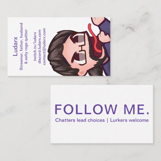 Ludarx | VISITEKAARTJES | 100 stuks verpakking (Voorkant / Achterkant)