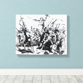 Luddite Rioters, 1811-12 Canvas Afdruk (Insitu (Houten vloer))