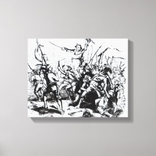 Luddite Rioters, 1811-12 Canvas Afdruk