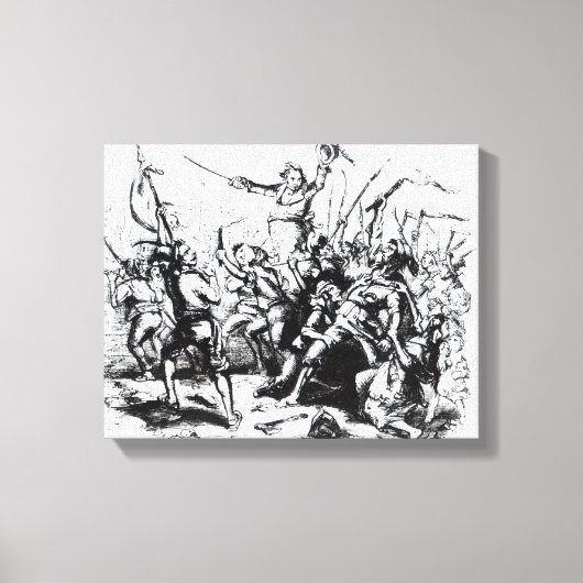 Luddite Rioters, 1811-12 Canvas Afdruk (Voorkant)