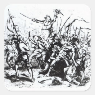 Luddite Rioters, 1811-12 Vierkante Sticker