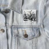 Luddite Rioters Vierkante Button 5,1 Cm (In situ)