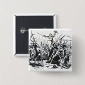 Luddite Rioters Vierkante Button 5,1 Cm (Voorkant /achterkant)