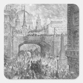 Ludgate Hill Vierkante Sticker (Voorkant)