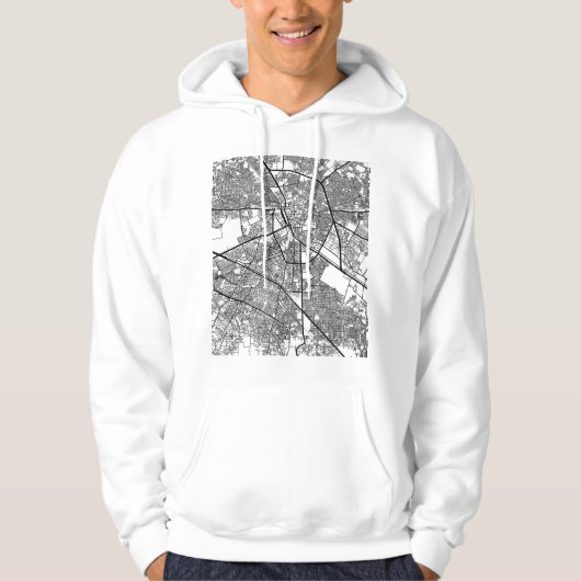 Ludhiana India City Map Hoodie (Voorkant)
