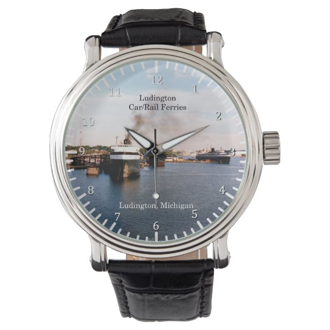 Ludington Auto/Rail Ferries horloge (Voorkant)