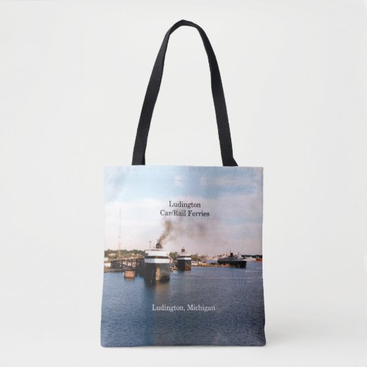 Ludington Car/Rail Ferries over de hele canvas tas (Voorkant)