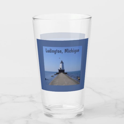 Ludington Lighthouse Glas (Achterkant)