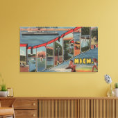 Ludington, Michigan - Grote Letter-scènes Canvas Afdruk (Insitu (Woonkamer))