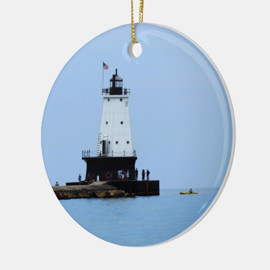 Ludington Municipal Lighthouse Ornament (Links)