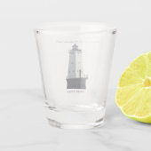 Ludington Noord-Breakwater Lichtschot Shot Glas (Achterkant)