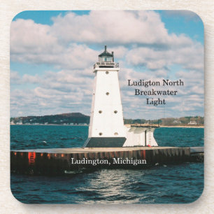 Ludington North Breakwater Light 6 plastic onderze Bier Onderzetter