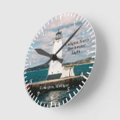 Ludington North Breakwater Light Clock Ronde Klok (Hoek)