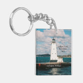 Ludington North Breakwater Light key chains Sleutelhanger (Voorkant Links)