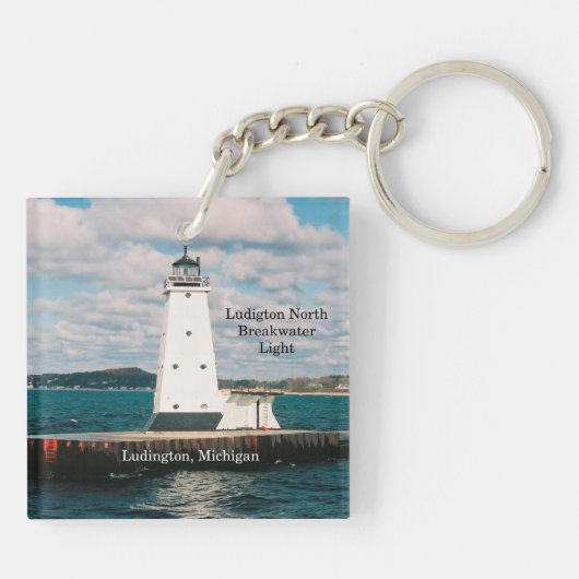 Ludington North Breakwater Light key chains Sleutelhanger (Achterkant)