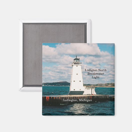 Ludington North Breakwater Light magnet (Voorkant / Achterkant)