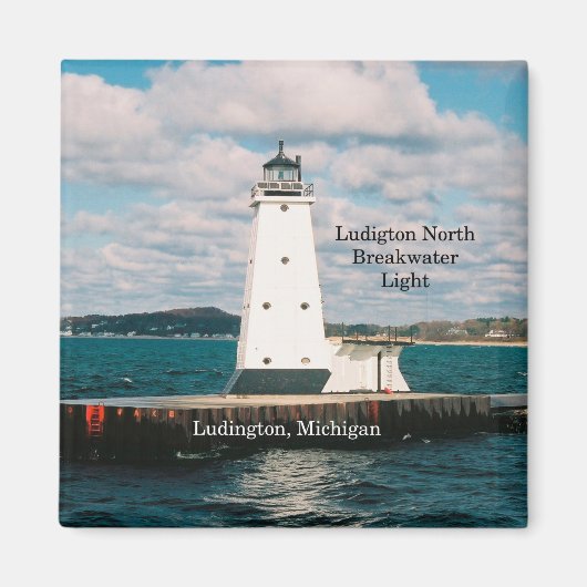 Ludington North Breakwater Light magnet (Voorkant)
