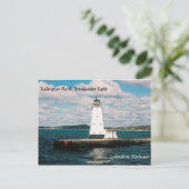 Ludington North Breakwater Light-postkaart Briefkaart (Staand voorkant)