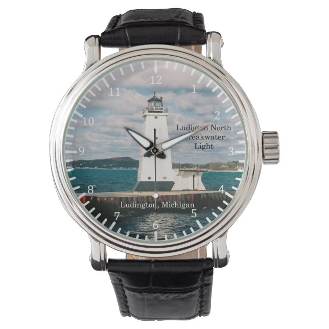 Ludington North Breakwater Light watch Horloge (Voorkant)
