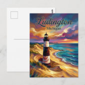 Ludington Park Michigan Briefkaart (Voorkant / Achterkant)