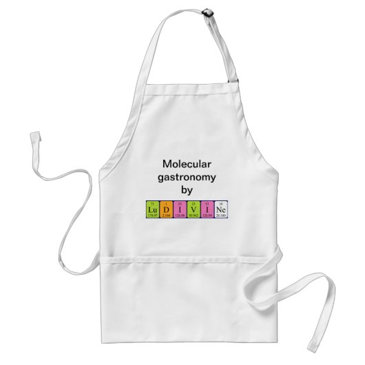 Ludivine periodiek table name apron standaard schort (Voorkant)