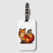 Ludky Fox Charm Travel Luggage Tag Bagagelabel (Voorkant (verticaal))