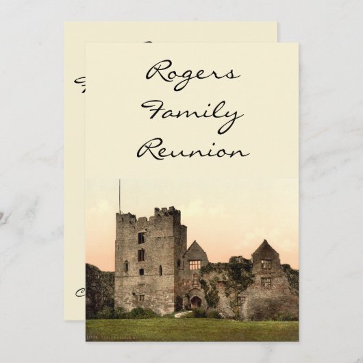 Ludlow Castle II, Shropshire, Engeland Kaart (Voorkant / Achterkant)