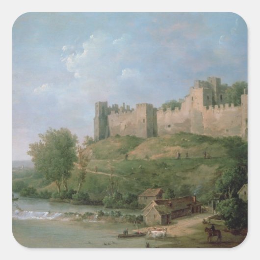 Ludlow Castle Vierkante Sticker (Voorkant)