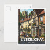 Ludlow Engeland Reizen Briefkaart (Voorkant / Achterkant)