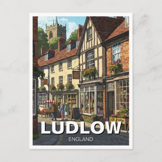 Ludlow Engeland Reizen Briefkaart (Voorkant)