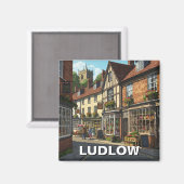 Ludlow Engeland Reizen Magneet (Voorkant / Achterkant)