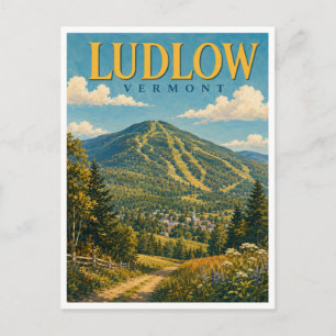 Ludlow Vermont Okemo Mountain GeoSaga Briefkaart