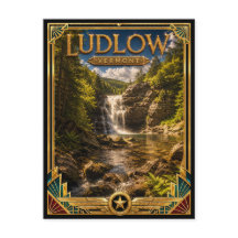 Ludlow Vermont Vintage Art Deco Gouden Tijdperk