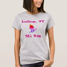 Ludlow, VT, Rainbow Ski Bum (Vermont Skiën) T-shirt