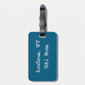 Ludlow, VT Ski Bum (Green Mountain Vermont Skiën) Bagagelabel (Achterkant verticaal)
