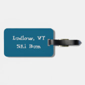Ludlow, VT Ski Bum (Green Mountain Vermont Skiën) Bagagelabel (Achterkant horizontaal)