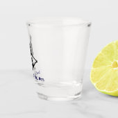 Ludlow, VT Ski Bum (Green Mountain Vermont Skiën) Shot Glas (Rechts)