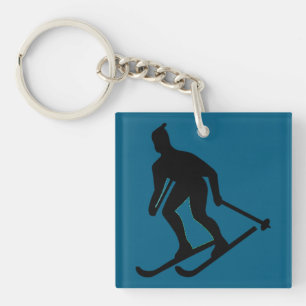 Ludlow, VT Ski Bum (Green Mountain Vermont Skiën) Sleutelhanger