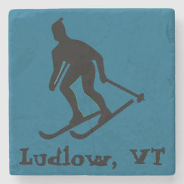 Ludlow, VT Ski (Green Mountain Vermont Skiën) Stenen Onderzetter
