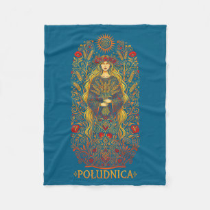 Ludnica Slavische Zonnegodin Paganistische Volkshe Fleece Deken