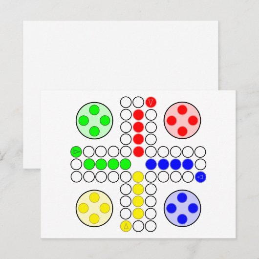 Ludo Classic Board Game Briefkaart (Voorkant / Achterkant)