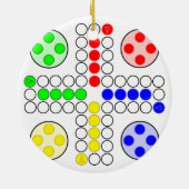 Ludo Classic Board Game Keramisch Ornament (Achterkant)
