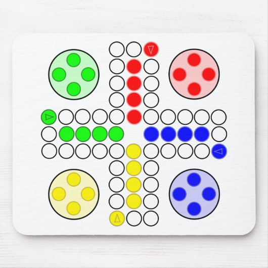 Ludo Classic Board Game Muismat (Voorkant)