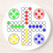 Ludo Classic Board Game Zandsteen Onderzetter (Voorkant)