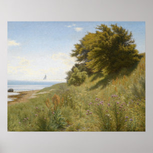 Ludvig Kabell - zomerdag in het zee Poster