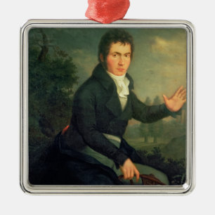 Ludvig van Beethoven , 1804 Metalen Ornament