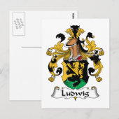 Ludwig Family Crest Briefkaart (Voorkant / Achterkant)
