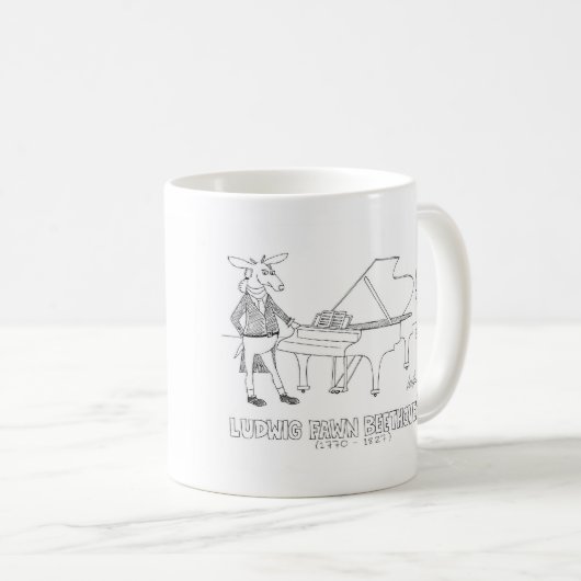 Ludwig Fawn Beethoven Koffiemok (Voorkant rechts)