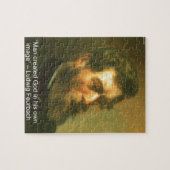 Ludwig Feurbach & Man schiep God Citaat Legpuzzel (Horizontaal)