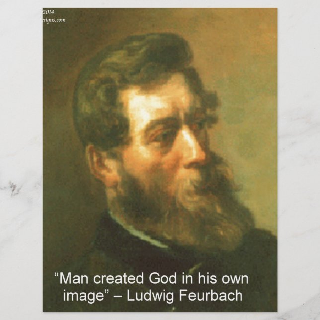 Ludwig Feurbach & Mensen Schiepen God Citaat (Voorkant)